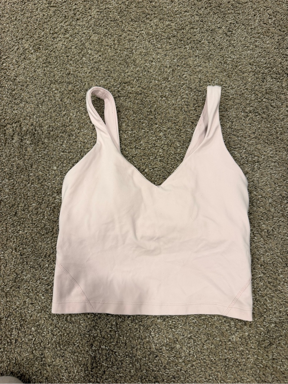 lululemon athletica Light Pink V-Neck Cropped Camisole